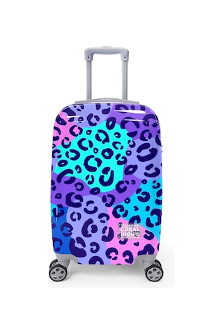 Coral High Leopar Desenli Kabin Boy Valiz 50cm 16542
