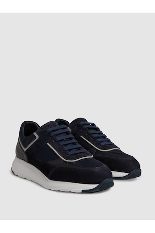 Cacharel Lacivert %100 Deri Sneaker Ayakkabı