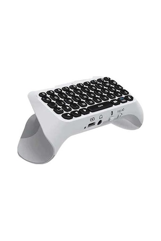 Flybuy Ps5 İçin Kablosuz Klavye, Bluetooth Harici Klavye, Sesli Sohbet, Beyaz塑料
