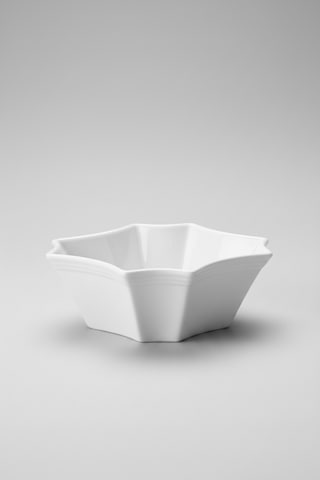 6'lı Yıldız Köşe Porselen Kase Takımı 11,5 Cm Beyaz