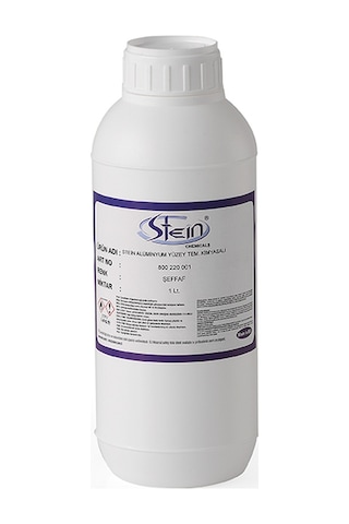 Stein Alüminyum Yüzey Temizleme ve Parlatma Sıvısı 1 Lt.