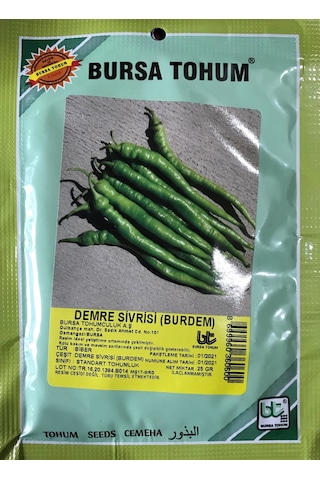 Biber Tohumu Demre Sivrisi 25 GR 3000 Adet Tohum