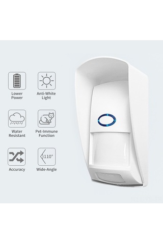 Moly Yunboo Ct70 Kablosuz 25kg Evcil Hayvan Engeli Pır Sensörü - 12m Algılama, 110 Geniş Açılı Güvenlik Alarmı