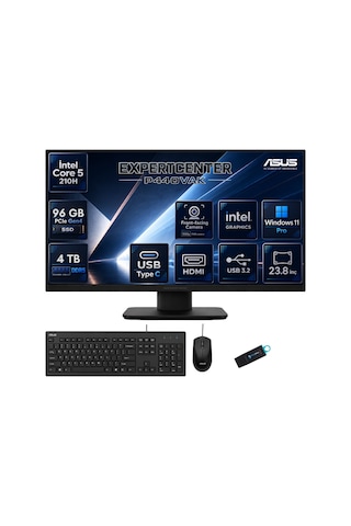 Asus ExpertCenter P440VAK-INBPCA040RNP32 Core 5 210H 96 GB 4 TB SSD 23.8" W11P AIO Masaüstü Bilgisayar