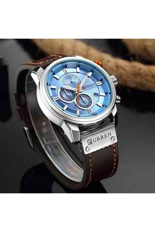 Curren Erkek Moda Pu Deri Spor Kol Saati Günlük Saat Lüks Suya Dayanıklı Kuvars Saat Exquisite Box 2 Ve Exquisite Box İle Diğer