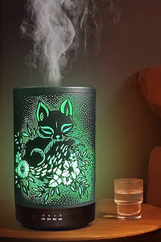 200 Ml Oda Hava Nemlendiricisi Rgb Işık Gece Lambalı Desenli Zama