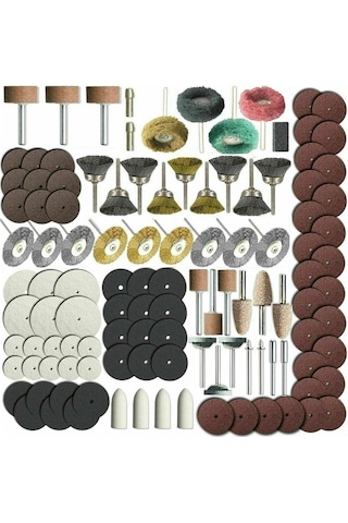 Lemestar 216 Parça Döner Alet Aksesuar Seti - Metal Taşlama, Zımparalama Ve Parlatma İçin Komple Set
