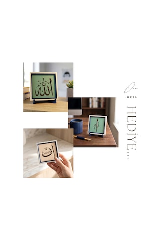 Ay Yıldız Ve Göktürkçe Türk Yazılı Dekoratif Aksesuar, Yaşam Alanınız İçin Modern Dekor 10x10 Cm