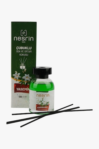 Nesrin 120 Ml Çubuklu Oda Kokusu Yasemin Bambu Koku, Kalıcı Ortam Kokusu Ve Dekoratif Cam Şişe - 8690352728213ya