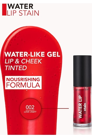 Flormar Kalıcı Mat Dudak Tint'i Kırmızı - Water Lip Stain - 002 Love Craft - 8682536042178 Genel