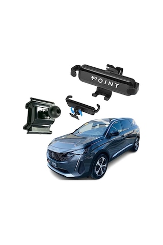 Peugeot 5008 Araca Özel Cep Telefon Tutacağı Robotik Oynar Başlıklı 2017-2024 Arası Profesyonel Ürün Siyah