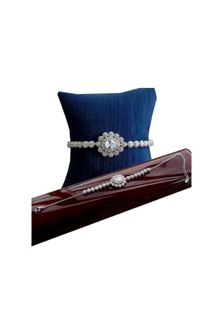 925 Ayar Gümüş Pırlanta Model Bileklik N11.3549