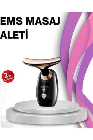Serum Emilimini Artıran Yüz Masaj Cihazı Siyah