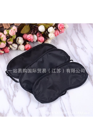 Vkemall Uçak Yolculuğu İçin Nefes Alabilen Tek Kullanımlık Göz Maskesi - Siyah Opp Ambalaj