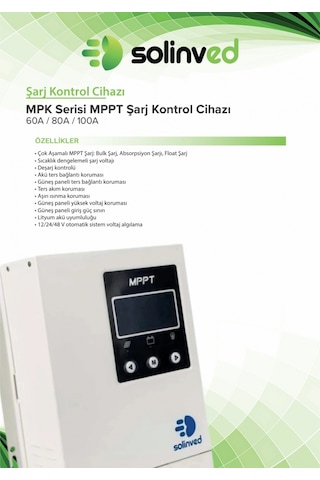 Solinved 60a Mppt Şarj Kontrol Cihazı