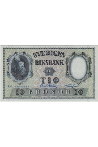 İsveç 10 Kron 1953 Çil -