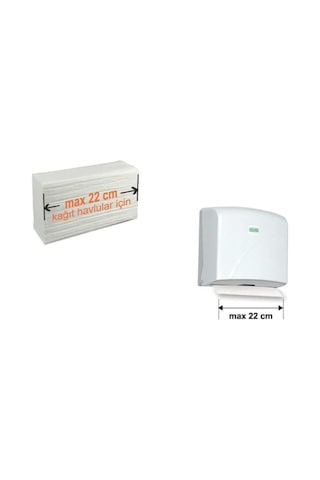 Vialli Z Katlı Kağıt Havlu Dispenseri 22 Cm 200 Ad Beyaz K2 Sku: Smg8690010181176 Açık
