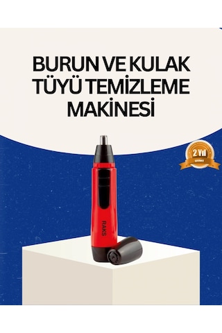 Raks Kırmızı Tüy Temizleme Cihazı Kulak Burun Pilli Ergonomik