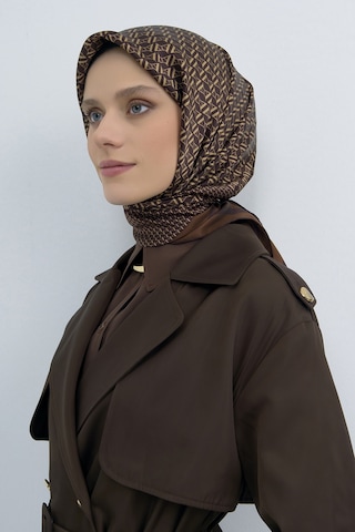 Armine Saf İpek Sura Eşarp-2026 İlkbahar-yaz- 950200d Kahverengi