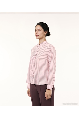 Yargıcı Regular Hakim Yaka Uzun Kol Gömlek 26kkgm6037x 039 Pembe