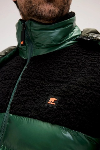 Bad Bear Albert Koyu Yeşil Erkek Puffer Mont Siyah