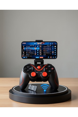 Bluetooth Oyun Kumandası, Çift Analog Joystick, 14 Tuşlu