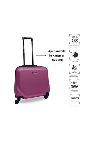 Anhelo Traveller Abs Hostes-pilot Boy Valiz Pembe Pembe