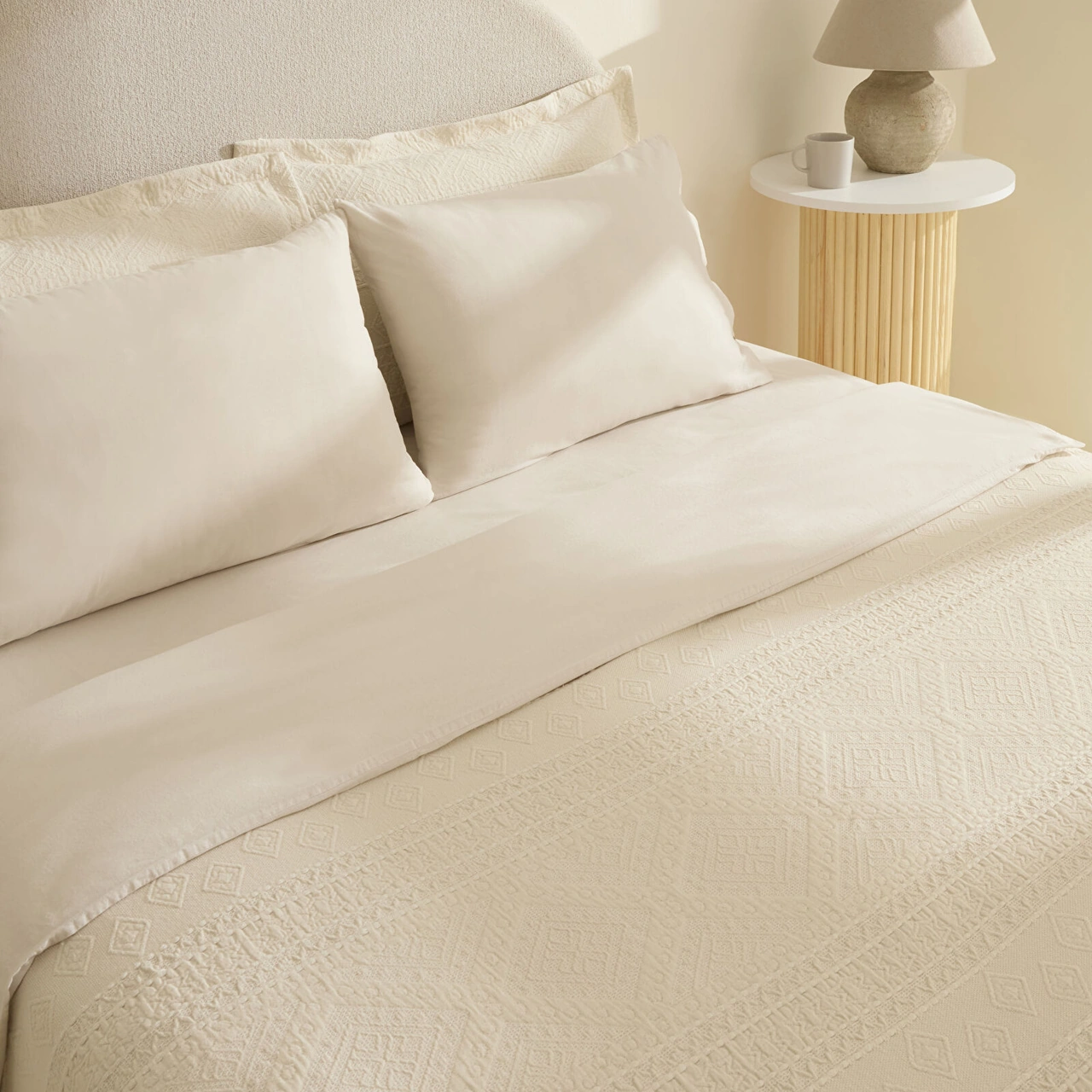 Karaca Home Noctıs %100 Pamuk Taş Çift Kişilik Duet Set Taş
