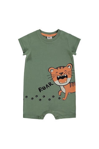 Civil Baby Roar Baskılı 6-18 Ay Tulum - Haki Açık Haki