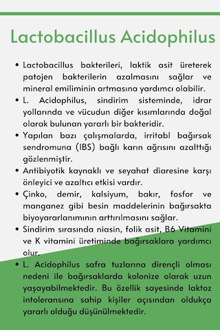 Microbiome Lactobacillus Acidophilus 30 Kapsül