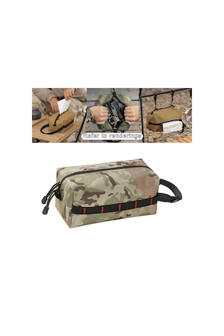 Homyl Taşınabilir Doku Kağıt Kutu Tutucu Kamuflaj-230x100x125mm Kamuflaj Çok Renkli