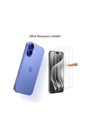 İphone 16 Plus Uyumlu Ön Body Ultra Ekran Koruyucu Şeffaf Nano J