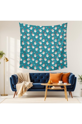 Noel Desenli 59x59 İnç Kare Duvar Halısı, Oturma Odası, Yatak Odası Ve Genç Odası İçin-a192