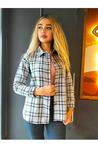 Over Kesim Gömlek Ceket Bebe Mavı