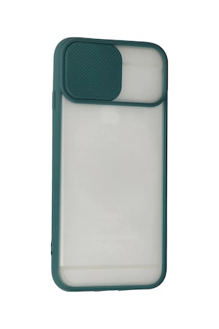 Newface Apple Apple iPhone Uyumlu  6 Plus Kılıf Palm Buzlu Kamera Sürgülü Silikon - Yeşil