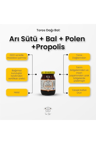 Toros Dağı Arı Sütü Bal Polen Propolis Karışımı 225 G
