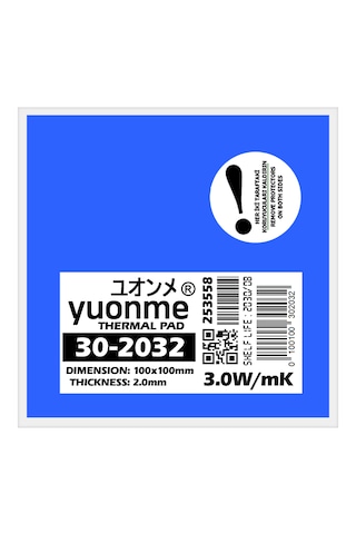 Yuonme Termal Ped / Thermal Pad 2.0mm 3.0w/mk 100x100mm 30-2032