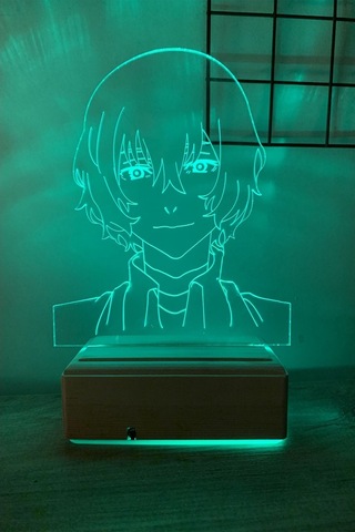 Dazai Osamu 16 Renk Gece Lambası Çok Renkli