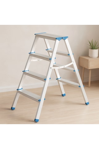 Alüminyum Çift Basamaklı Merdiven 92 Cm 4+4 - 48