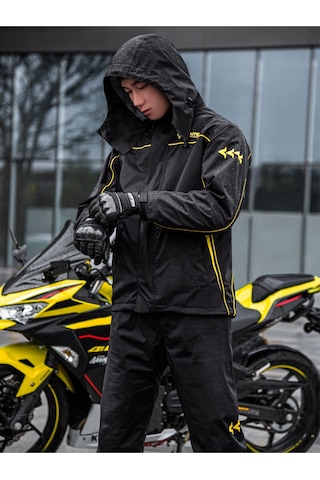 Sulaite Motosiklet Yağmurluk Oxford Kumaş Pantolon Ceket Gri