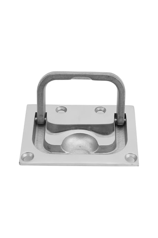 Tekne Güverte Kapakları Ve Dolapları İçin 76 Mm Gömme Çekme Kolu Kare 316 Paslanmaz Çelik Parlatma Kaldırma Halkası