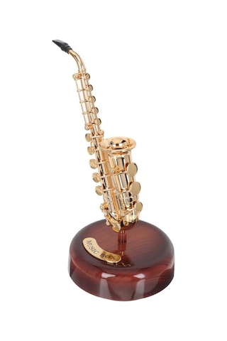 Müzik Kutusu Saksafon Kurmalı Müzik Kutusu Dekoratik Müzik Kutusu