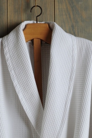 Formeya Gofret Desen Beyaz Lüks Bornoz Çeyizlik Bornoz L/xl Beyaz