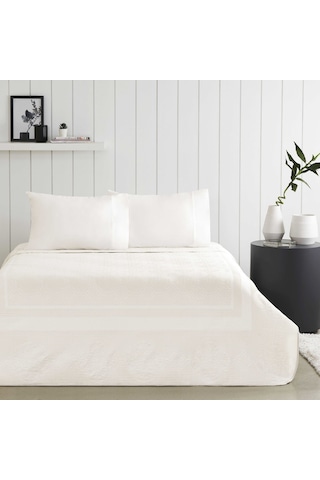 Taç Jakar Brenda Çift Kişilik Pike Takımı Ekru 000000001000047202 Ekru