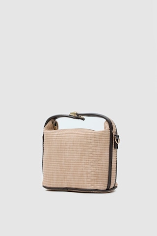 Shule Bags Hobo Hasır Çapraz Çanta Bej Bej