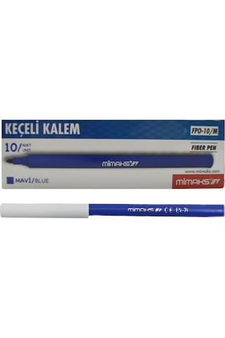 Mimaks Ofis Tipi Keçeli Kalem Mavi 10 Lu Kutu