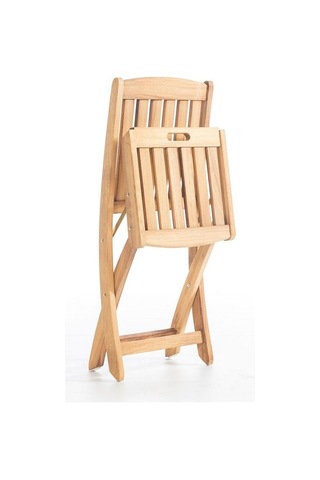 Rehome Samba İroko Katlanabilir Kolsuz Sandalye Kahverengi