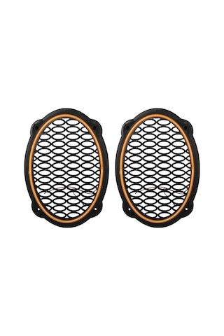 Poke Pk-5052 Oval Hoparlör Kapağı Turuncu Led Sabit 2'li Paket