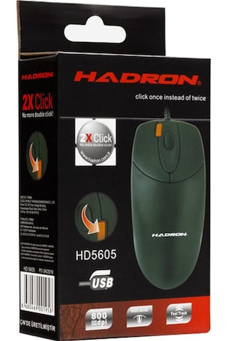 Hadron HD5605 Çift Click Kablolu Optik Mouse