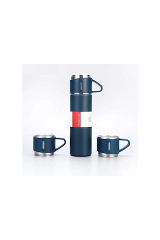 Vacuum Flask Set Üç Bardaklı Termos Seti